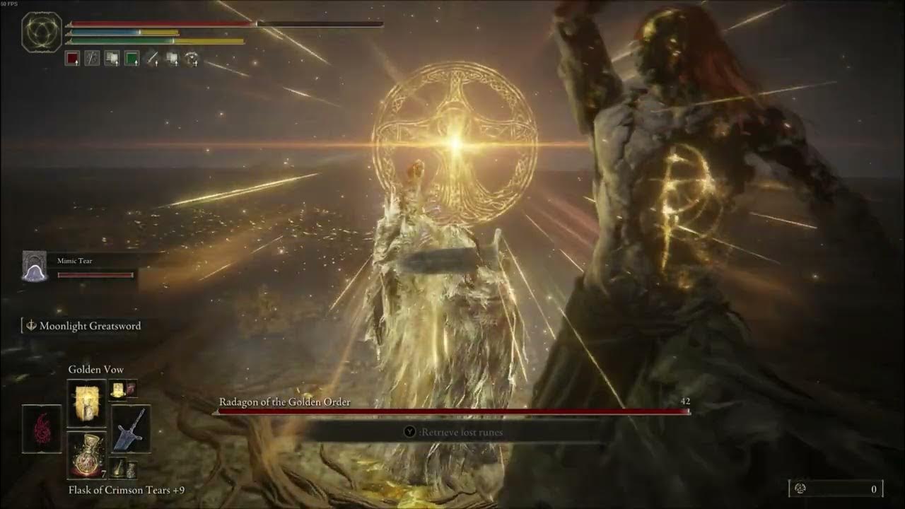 Elden Ring - Applying buffs can dodge Radagon's opening melee swing