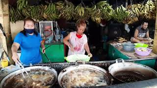 GOKIL !!! ADA RIBUAN PISANG TANDUK MPOK NUR SIAP DI GORENG SANG PELOPOR - INDONESIAN STREET FOOD