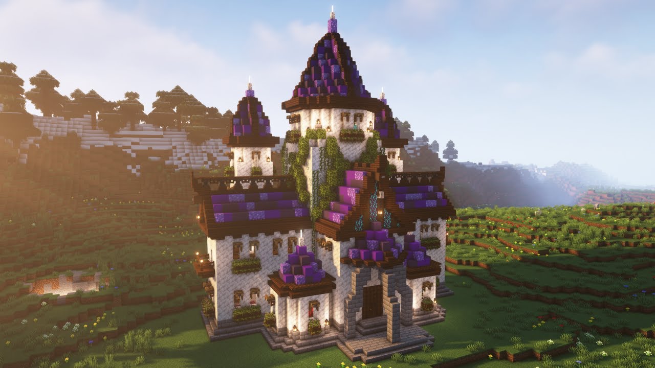 Minecraft Fantasy Mansion Tutorial -   Minecraft mansion, Minecraft  house tutorials, Big minecraft houses