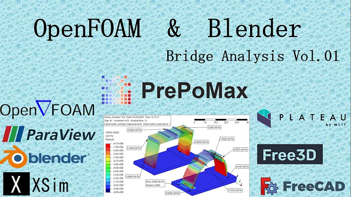 OpenFOAM ＆ Blender : Bridge Analysis Vol.01 Simulation