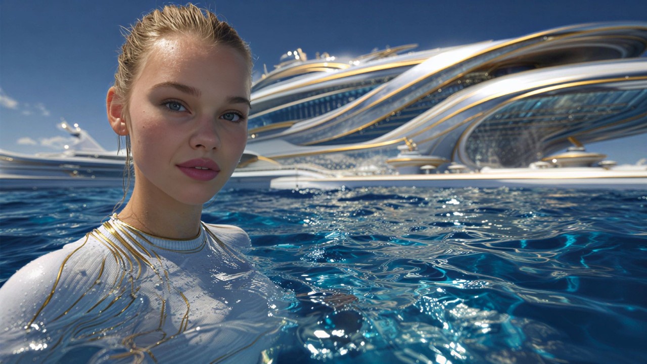 Life on a Futuristic Ocean Liner 2120 (4K) | Relaxing Sci-Fi Ambient Soundscape