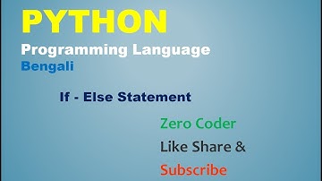 Python Bengali Tutorial For Beginners - 7 - If  Else Statement