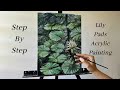 How to PAINT Lily Pads | ACRYLIC PAINTING 🪷