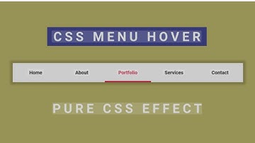 Menu Hover Animation Using HTML & CSS | Creative Navigation Bar Effects