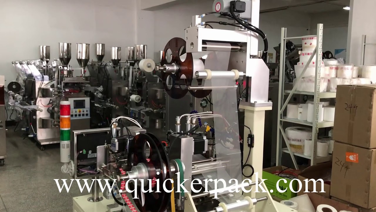 2019 High speed tea bag mesh roll tagging machine for pyramid tea bag ...