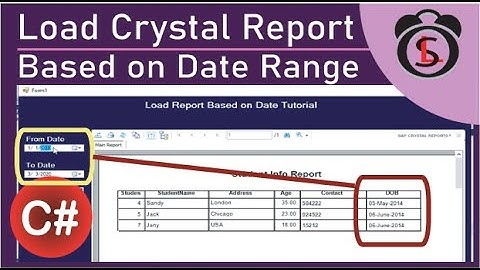 Crystal Report in C# | Load data from SQL to Crystal Report with Parameter