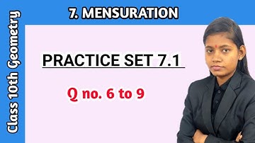 Practice set 7.1 geometry 10th standard Question 6 to 9
