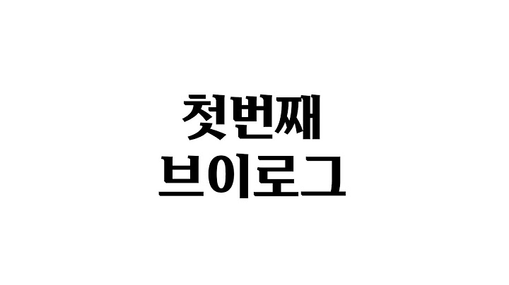 도노의 첫 번째 브이로그