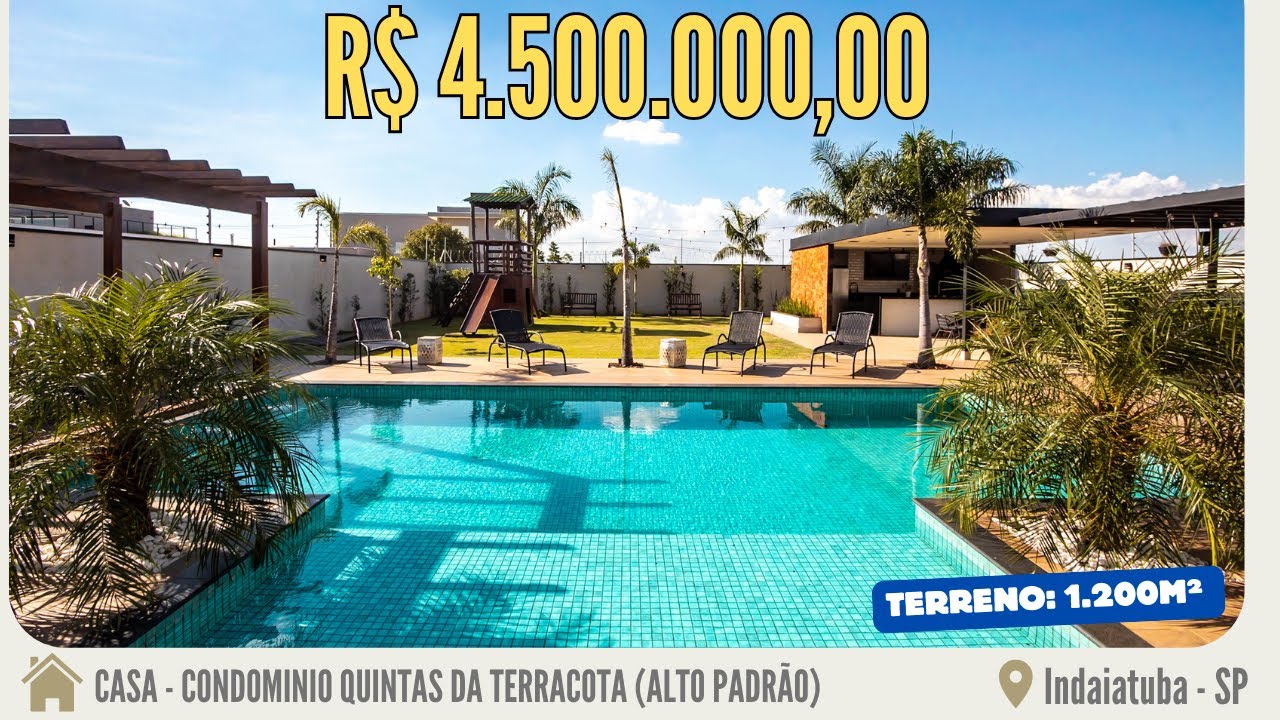 CASA A VENDA NO CONDOMINIO - QUINTAS DA TERRACOTA (INDAIATUBA-SP) | 4 SUITES | ALTO PADRÃO