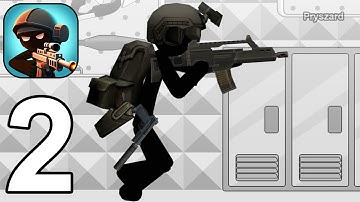 Stickman Warfare Battle Strike - Gameplay Walkthrough Part 2 Protection From Waves (iOS, Android)