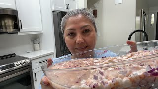 2  parte de ceviche de camarón 🦐