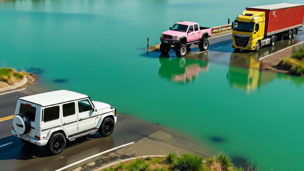 Cars vs Deep Water Challenge in BeamNG Drive - Mobil vs Ramp