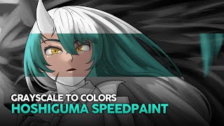 [ Speedpaint ] Hoshiguma Suit Arknights [ Medibang - Grayscale ]