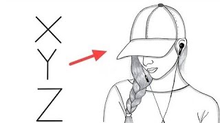 How to draw a girl with cap easy  | Drawing girl easy | Very easy girl drawing for beginners |