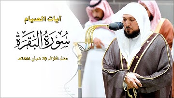 آيات الصيام | مُحبرة تحبيراً بالكُرد الرقراق من الشيخ د. ماهر المعيقلي | عشاء الثلاثاء ٢٩-٨-١٤٤٤هـ