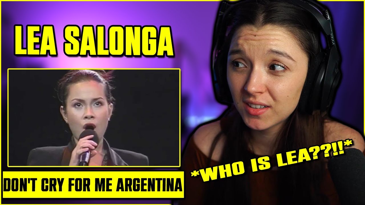 Lea Salonga Don't Cry for Me Argentina FIRST TIME REACTION YouTube