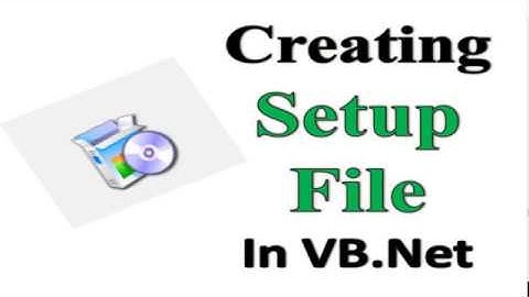 Creating setup file in VB.Net in Hindi