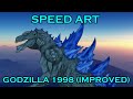 Speed art 3 godzilla 1998 improved  alientyrantlizard