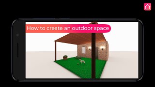 Create an outdoor space, terrace or balcony in the Room Planner App screenshot 5