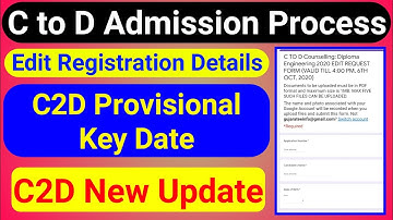 c to d admission process 2020 | c to d choice filling | diploma choice filling 2020 | #C2D #CtoD