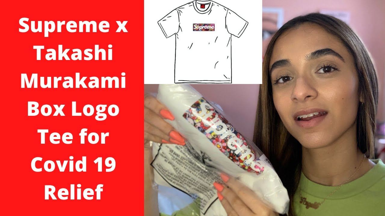 Supreme x Takashi Murakami Box Logo T-shirt - Covid 19 Relief Box Logo