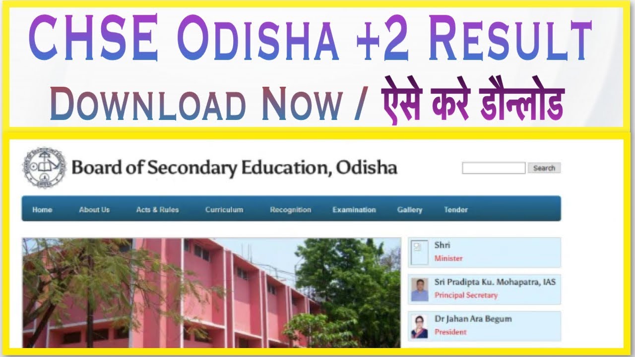 Odisha 12th Result 2019