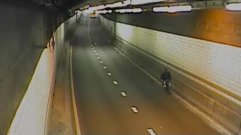 Watch: Biker Rides Through Ted Williams Tunnel