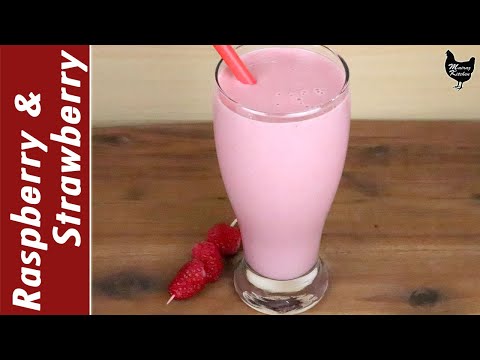 how-to-make-raspberry-&-strawberry-smoothie-|-tasty-healthy-smoothies-|-smoothie-recipes