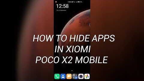 HOW TO HIDE APPS IN XIOMI POCO X2 MOBILE...
