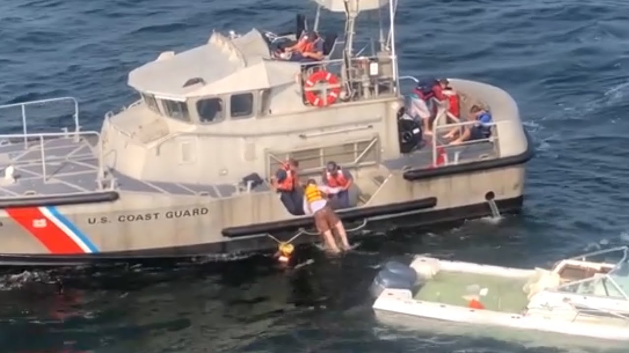 U.S. Coast Guards rescue 3 from a sinking boat YouTube U.S. Coast Guards rescue 3 from a sinking boat YouTube
