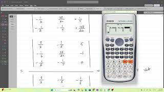Solving determents using traditional Casio fx-991
