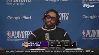 D'Angelo Russell POSTGAME INTERVIEWS | Los Angeles Lakers fall to Denver Nuggets 101-99 in Game 2