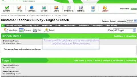 Checkbox Survey Multilanguage Functionality