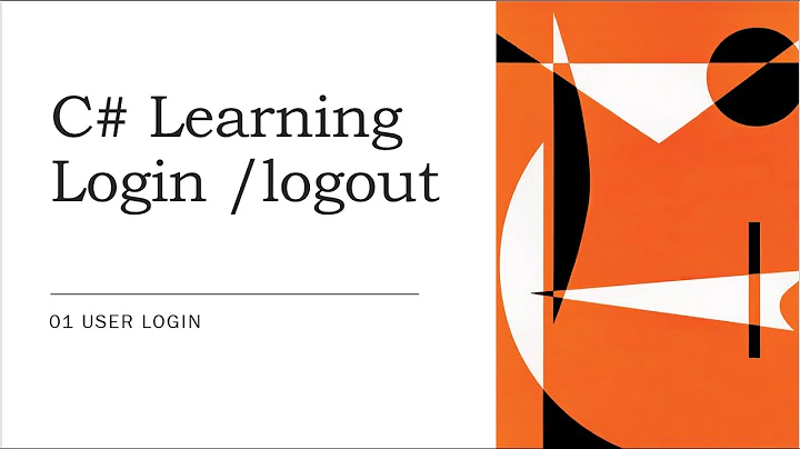 C#  simple user login , logout