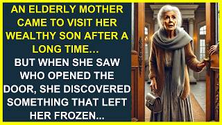 AN ELDERLY MOTHER VISITED HER WEALTHY SON… BUT WHEN SHE OPENED THE DOOR, SHE DISCOVERED SOMETHING...