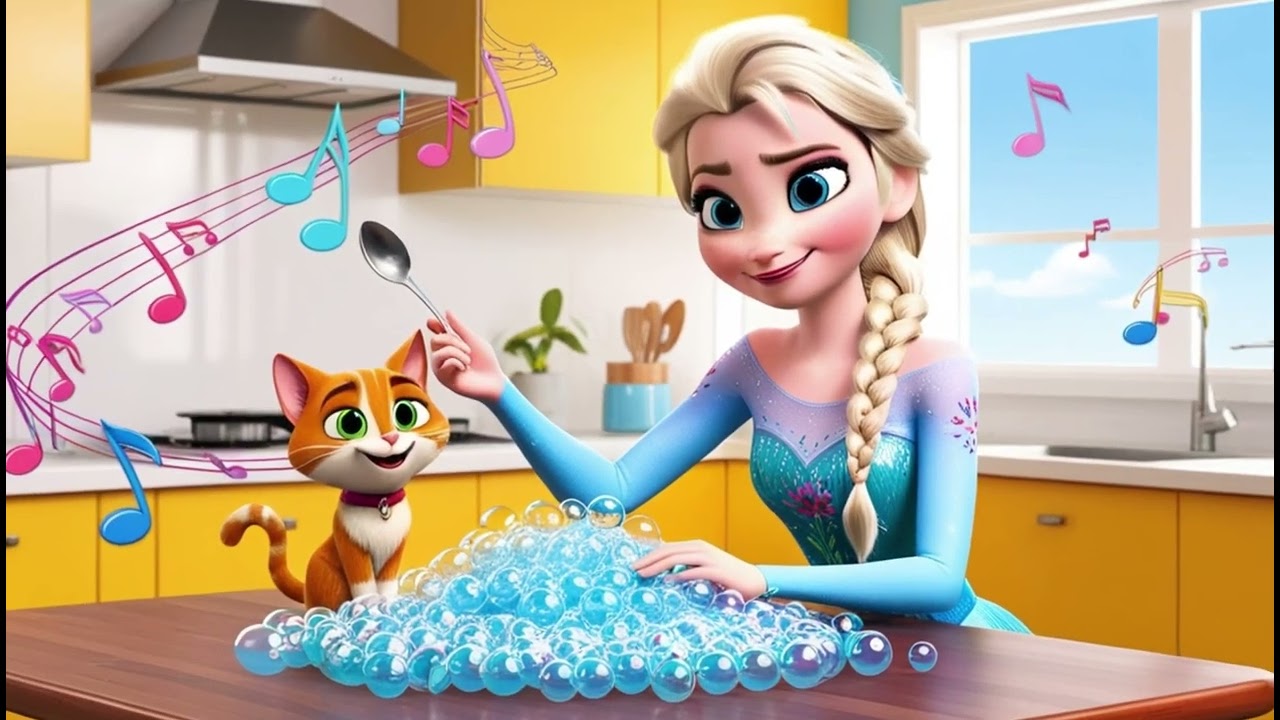 Elsa’s Kitten Bubble Bath — Splash, Wash