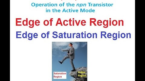 (E)EDC(S) Exe 6.6 ||Edge of Active Region || Edge of Saturation Region