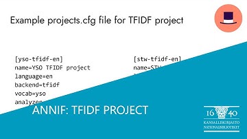 Annif: TFIDF project