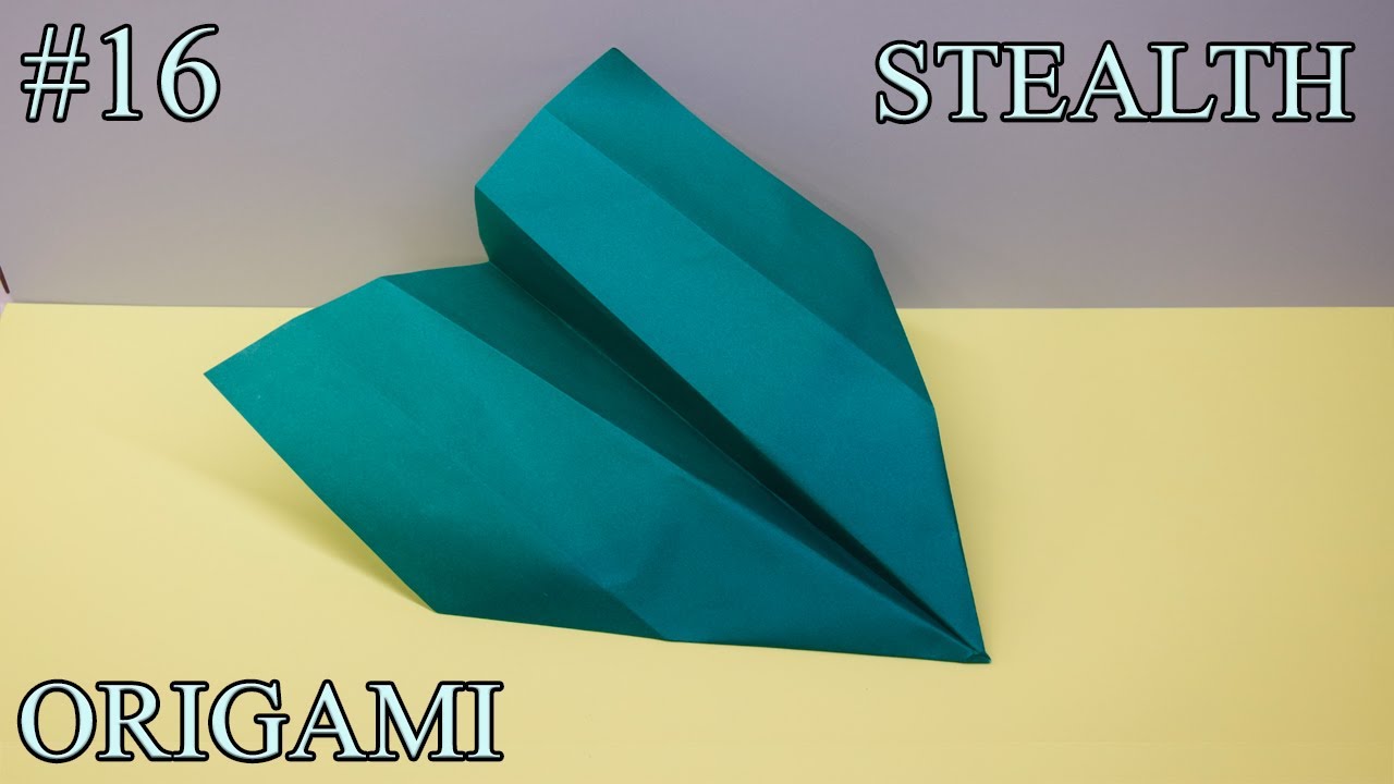 #16 STEALTH PLANE. AIRCRAFT ORIGAMI (TUTORIAL). How To Make a Paper.