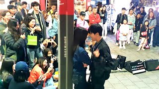 [STREET ARTIST] YU KAGAWA & HYOJIN. INTERACTIVE HONGDAE BUSKING. 231006.