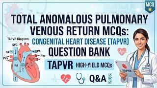 Total Anomalous Pulmonary Venous Return MCQs Congenital Heart Disease TAPVR Question Bank #mcq