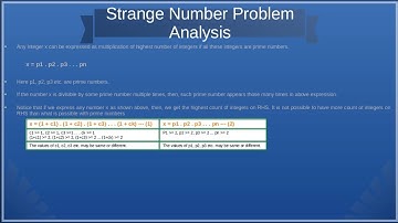 Algorithm for Strange Number problem from codechef April 2020 Long Challenge B