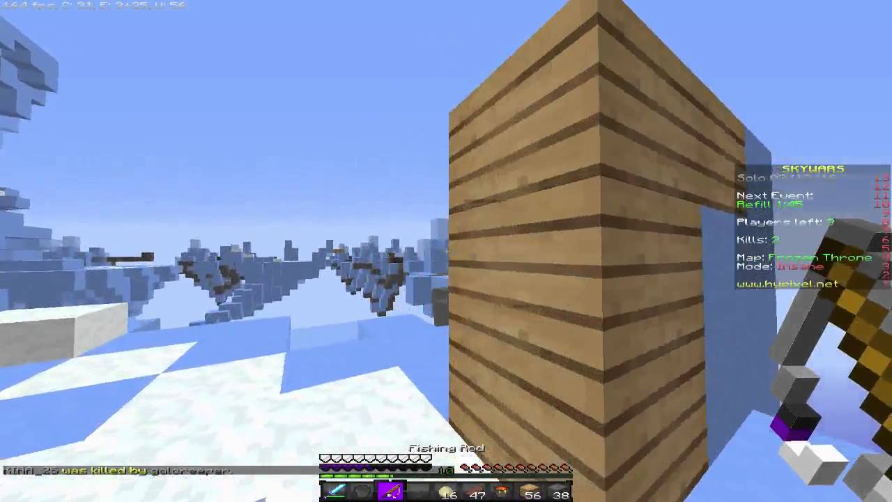 Team of 3 in Hypixel skywars SOLO