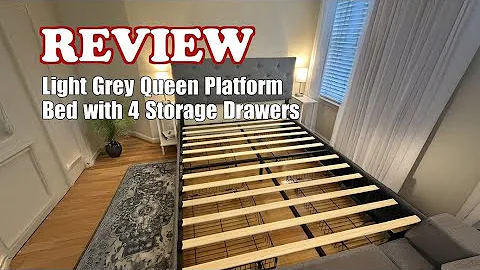 Honest Review: Allewie Queen Platform Bed Frame with 4 Drawers, Light Grey 2025