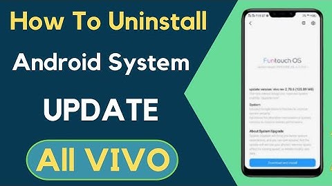 How To Uninstall Android System Update IN All VIVO || Downgrade Android 11 To 10 ||