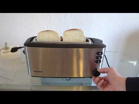 Severin AT 2515 Automatik Langschlitztoaster Doppelwandig 1000 W edelstahl Energieklasse A C  1 MP4