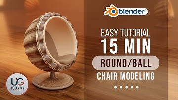 Round/Ball Chair Modeling Tutorial in Blender 3.0 | Unique Graphic
