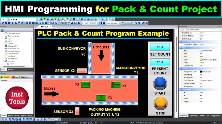 HMI Programming for Pack & Count Project Example - Design Tutorials