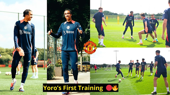 Leny Yoro First Training Session at Man Utd, Carrington Training grounds