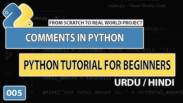 Comments in Python in Urdu | Python Tutorial for Beginners in Hindi Urdu